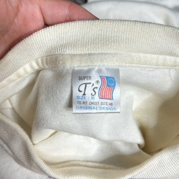 Vintage Super T's Hard Rock Cafe St. Marten White Grunge Tshirt XL - Picture 7 of 12